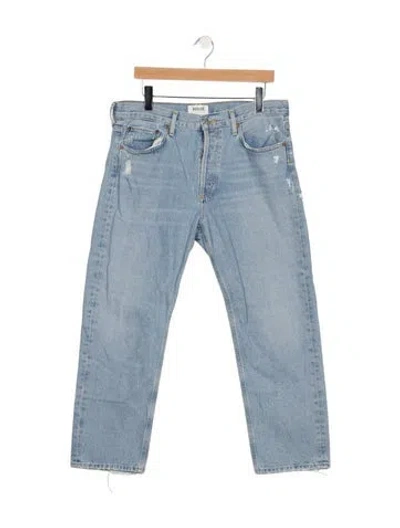 Pre-owned Agolde High-rise Straight Leg Jeans In Blue