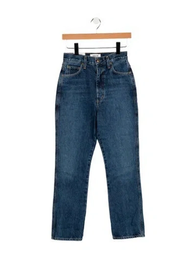 Pre-owned Agolde High-rise Straight Leg Jeans In Blue