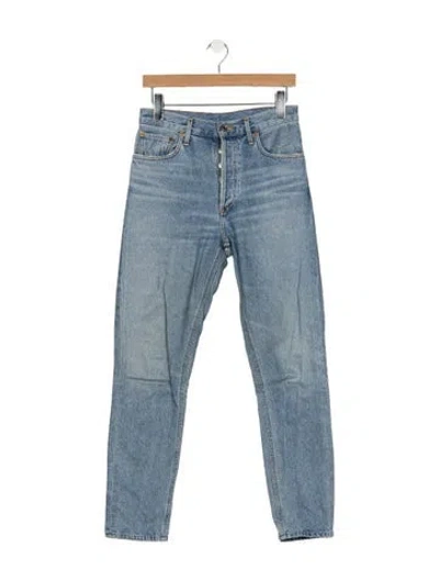 Pre-owned Agolde High-rise Straight Leg Jeans In Blue