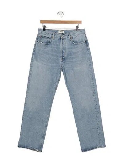 Pre-owned Agolde High-rise Straight Leg Jeans In Blue