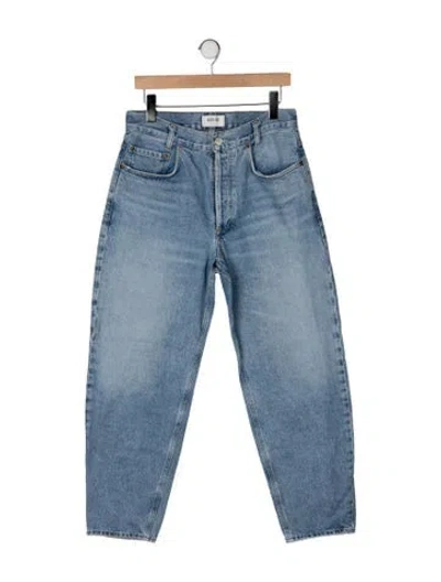 Pre-owned Agolde High-rise Straight Leg Jeans In Blue