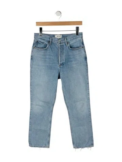 Pre-owned Agolde High-rise Straight Leg Jeans In Blue