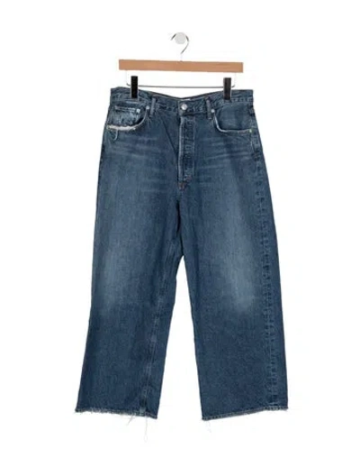 Pre-owned Agolde High-rise Straight Leg Jeans In Blue