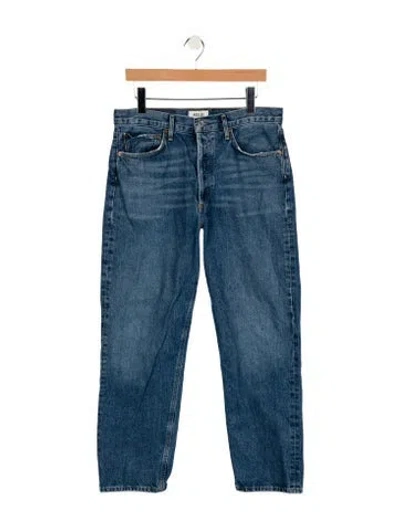 Pre-owned Agolde High-rise Straight Leg Jeans In Blue