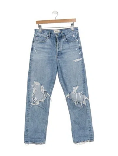 Pre-owned Agolde High-rise Straight Leg Jeans In Blue