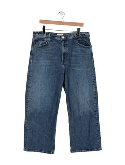 Pre-owned Agolde High-rise Straight Leg Jeans In Blue