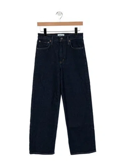 Pre-owned Agolde High-rise Straight Leg Jeans In Blue