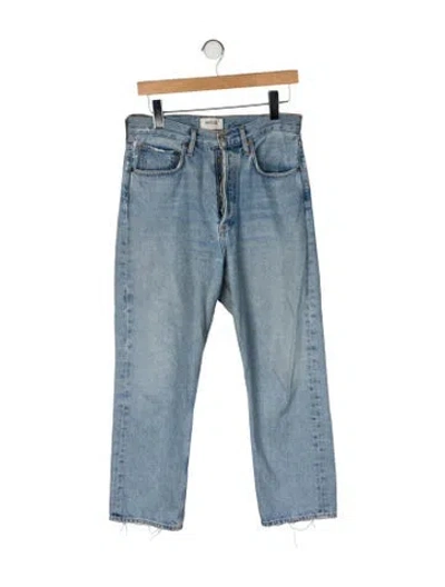 Pre-owned Agolde High-rise Straight Leg Jeans In Blue