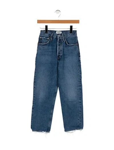 Pre-owned Agolde High-rise Straight Leg Jeans In Blue