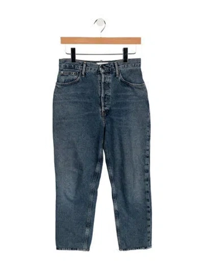 Pre-owned Agolde High-rise Straight Leg Jeans In Blue