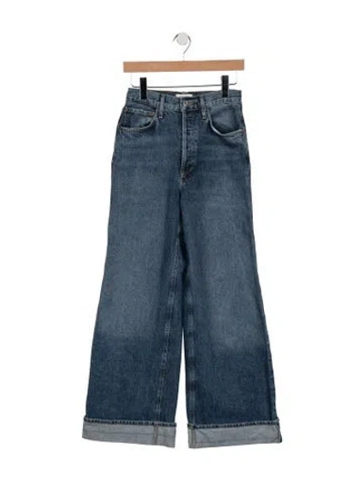Pre-owned Agolde High-rise Straight Leg Jeans In Blue