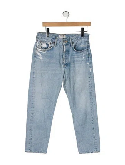 Pre-owned Agolde High-rise Straight Leg Jeans In Blue