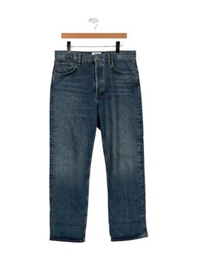 Pre-owned Agolde High-rise Straight Leg Jeans In Blue