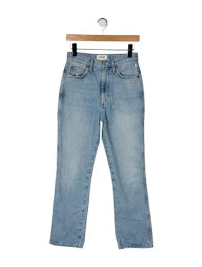 Pre-owned Agolde High-rise Straight Leg Jeans In Blue