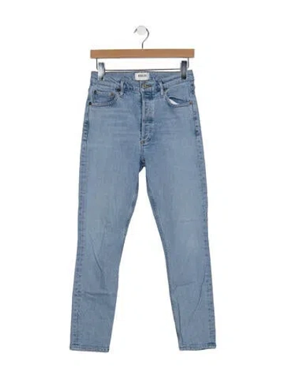 Pre-owned Agolde High-rise Straight Leg Jeans In Blue