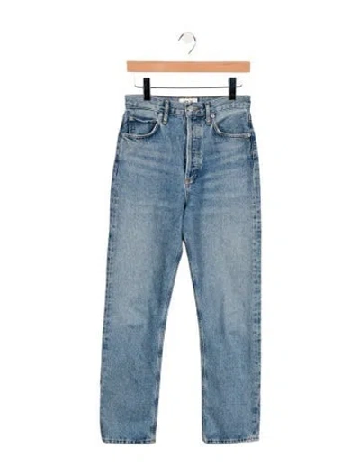 Pre-owned Agolde High-rise Straight Leg Jeans In Blue