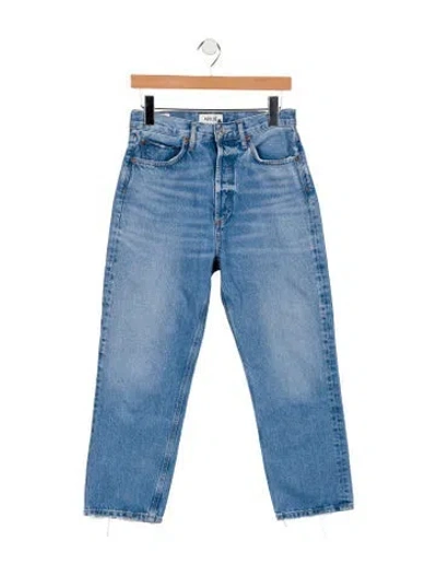 Pre-owned Agolde High-rise Straight Leg Jeans In Blue