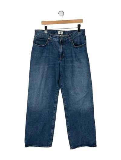 Pre-owned Agolde High-rise Straight Leg Jeans In Blue
