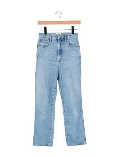 Pre-owned Agolde High-rise Straight Leg Jeans In Blue