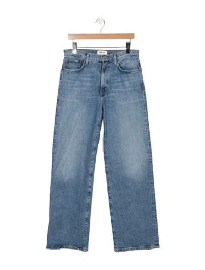 Pre-owned Agolde High-rise Straight Leg Jeans In Blue