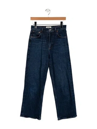 Pre-owned Agolde High-rise Straight Leg Jeans In Blue