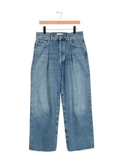 Pre-owned Agolde High-rise Straight Leg Jeans In Blue