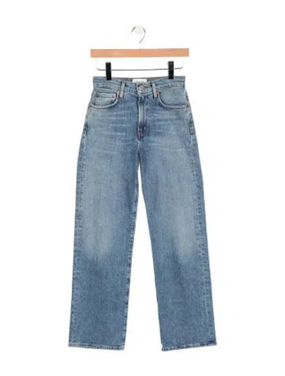 Pre-owned Agolde High-rise Straight Leg Jeans In Blue
