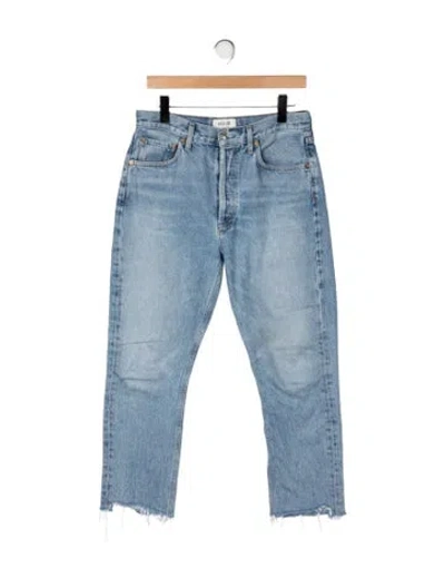 Pre-owned Agolde High-rise Straight Leg Jeans In Blue