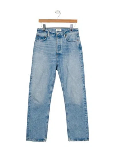 Pre-owned Agolde High-rise Straight Leg Jeans In Blue