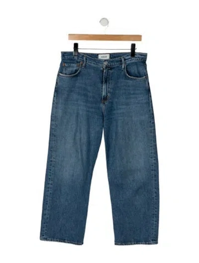 Pre-owned Agolde High-rise Straight Leg Jeans In Blue