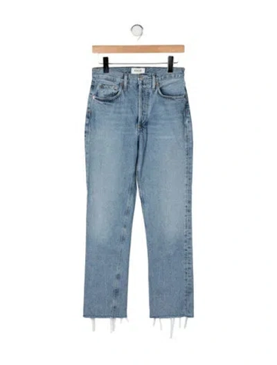 Pre-owned Agolde High-rise Straight Leg Jeans In Blue