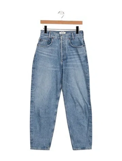 Pre-owned Agolde High-rise Straight Leg Jeans In Blue