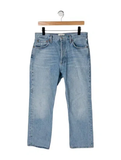 Pre-owned Agolde High-rise Straight Leg Jeans In Blue