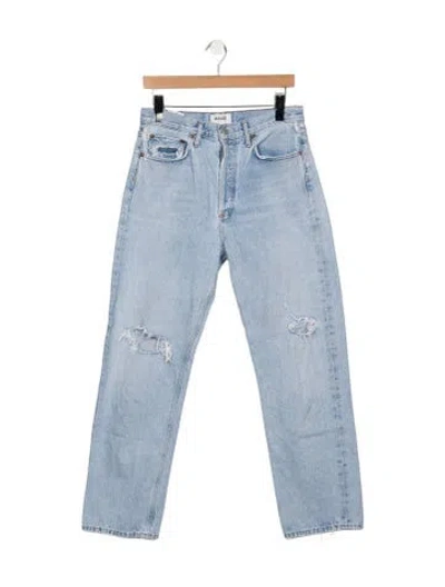 Pre-owned Agolde High-rise Straight Leg Jeans In Blue