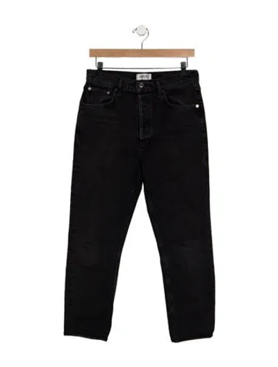 Pre-owned Agolde High-rise Straight Leg Jeans In Blue