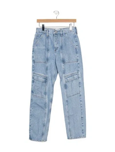 Pre-owned Agolde High-rise Straight Leg Jeans In Blue