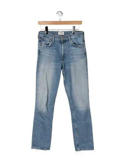 Pre-owned Agolde High-rise Straight Leg Jeans In Blue