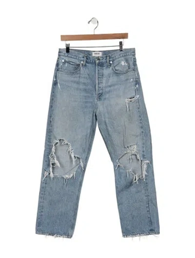 Pre-owned Agolde High-rise Straight Leg Jeans In Blue