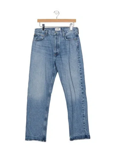 Pre-owned Agolde High-rise Straight Leg Jeans In Blue