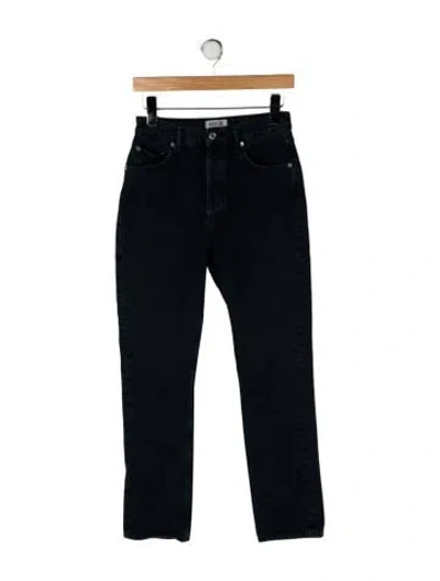 Pre-owned Agolde High-rise Straight Leg Jeans In Blue