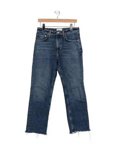 Pre-owned Agolde High-rise Straight Leg Jeans In Blue