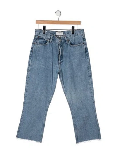 Pre-owned Agolde High-rise Straight Leg Jeans In Blue