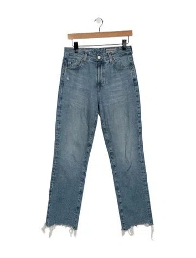 Pre-owned Agolde High-rise Straight Leg Jeans In Blue
