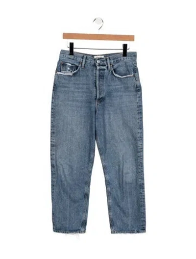 Pre-owned Agolde High-rise Straight Leg Jeans In Blue