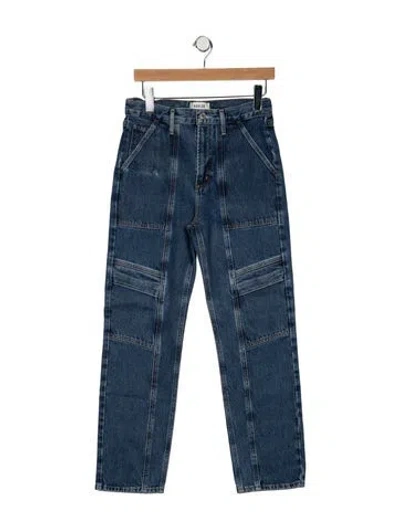 Pre-owned Agolde High-rise Straight Leg Jeans In Blue