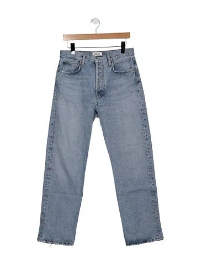 Pre-owned Agolde High-rise Straight Leg Jeans In Blue