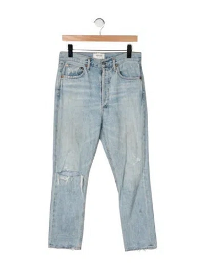 Pre-owned Agolde High-rise Straight Leg Jeans In Blue