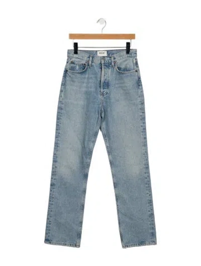 Pre-owned Agolde High-rise Straight Leg Jeans In Blue