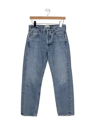 Pre-owned Agolde High-rise Straight Leg Jeans In Blue