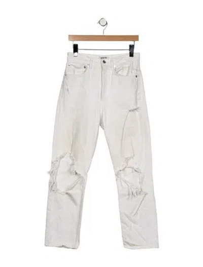 Pre-owned Agolde High-rise Straight Leg Jeans In Blue
